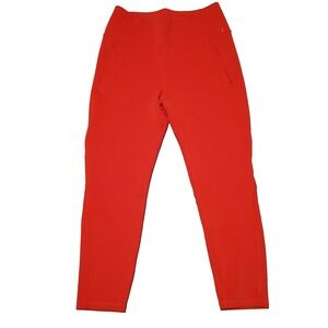 Spyder Active Women's Performance High Rise Red Legging Zipper Pockets Size XL